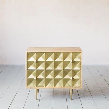 Solid wood side table